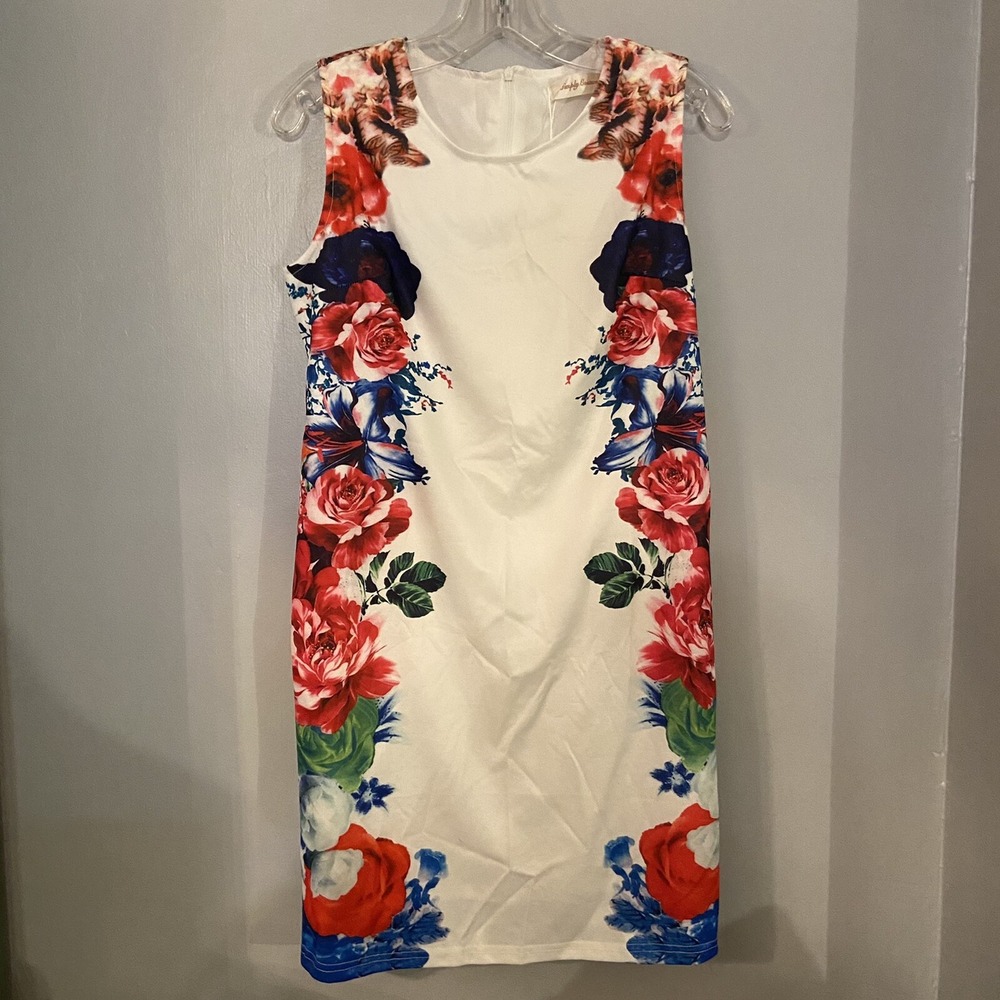 NWT Simply Couture women's dress‎ size Medium NEW FLORAL SHEATH